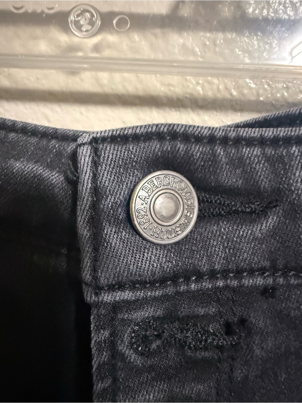 Abercrombie & Fitch Men's Dark Black Slim Jeans